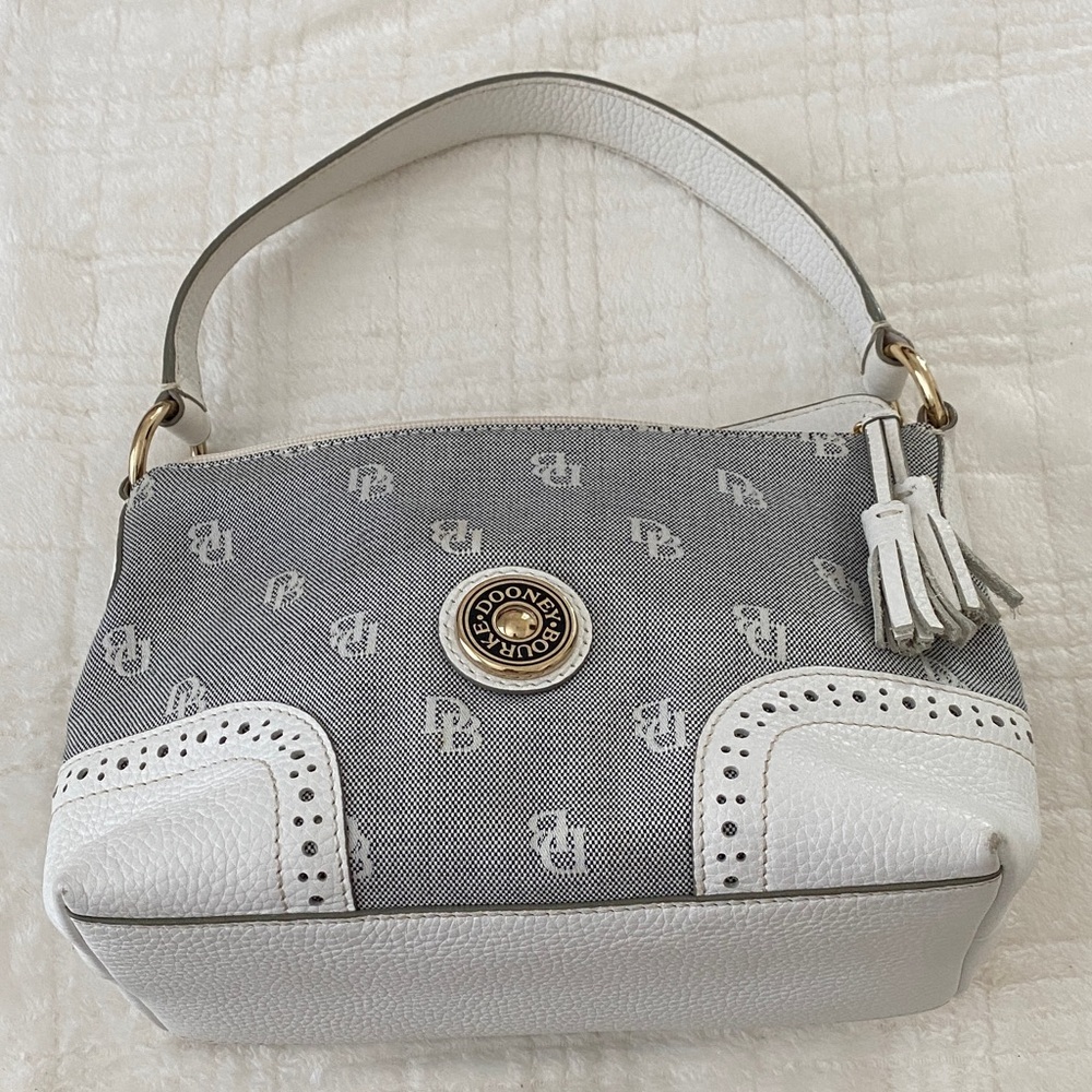 Dooney & Bourke Gray and White Shoulder Bag